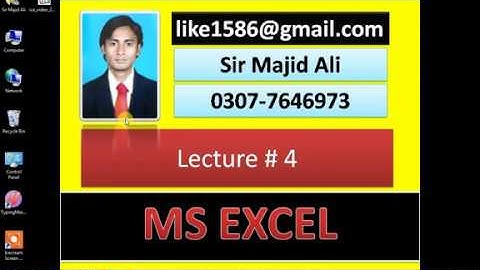 MS Office| Excel Ms Excel| Ms Excel in Urdu| Sir Majid Ali| Lecture 4| Advance excel|Invoice Sheet