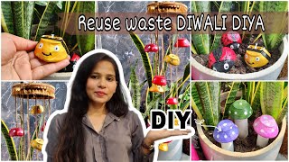दिवाली के बेकार सामान काbest reuse|beautiful Diy with waste diya|Old Diya reuse ideas@CraftkalaDIY