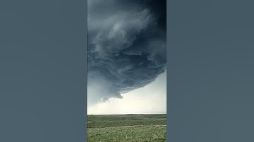 A turbulent and ominously beautiful supercell thunderstorm near Mobeetie, Texas.