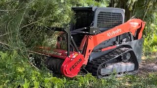 Forestry mulching with Fecon RK6015 and Kubota 652
