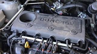 Холодный пуск двигателя -Моторное масло Mobis Hyundai Turbo SYN Gasoline 5W-30  на - Ix35