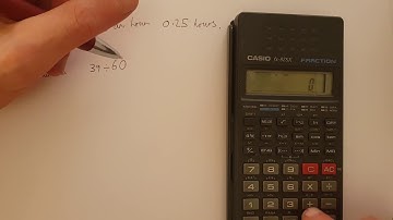 Converting Time from Hours and Minutes to Decimals.