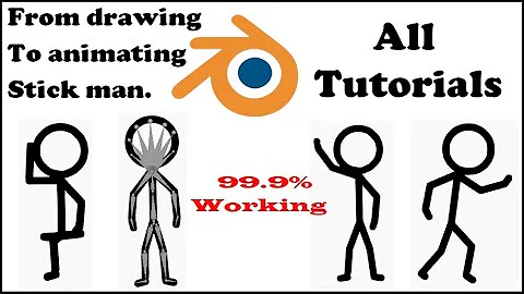 Very Simple Stickman Rigging Setup at Real | blender 2d animation tutorial