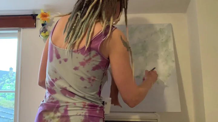 The Art of Sarah Slaughter - Gesso over an old pai...