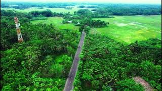 4K Cinematic Drone view village Highway l Free  Drone Video l Free stock footage l Copyright free