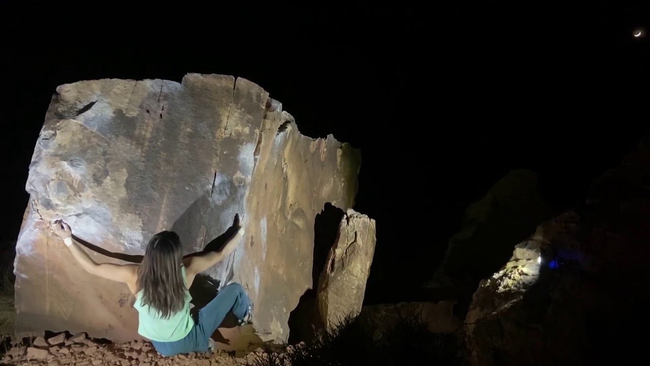 Square Arete, V6-7. Red Rocks