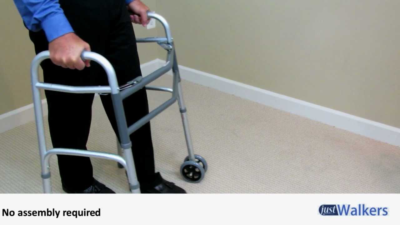Just Walkers: Medline Extra-Wide Two-Button Heavy Duty Wheeled Walker
