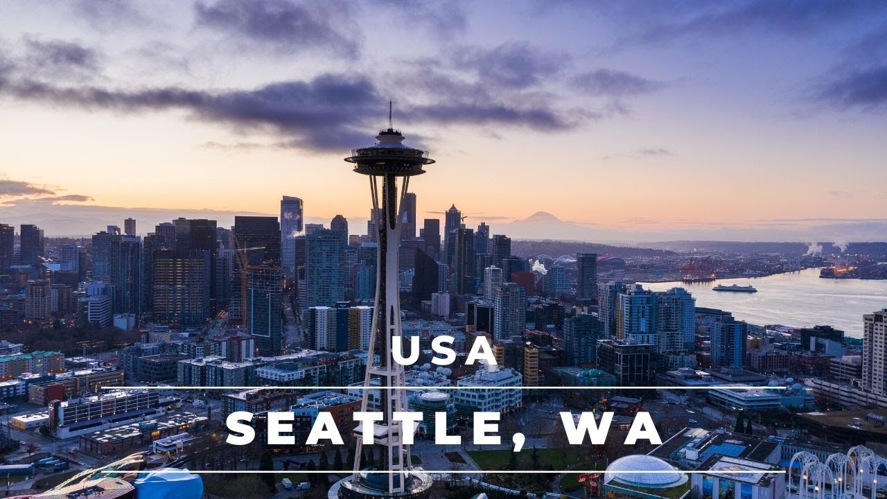 Seattle Washington in 4k | Aerial views of Seattle skyline – Travel USA -  YouTube