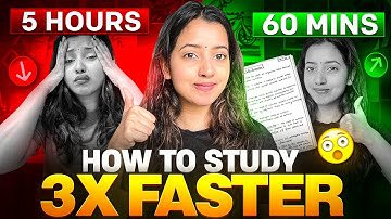 HOW to STUDY 3x FASTER 🤯✅ Study More in Less Time - 3 Secret Hacks 🔥Score 95+ in Exam 💪