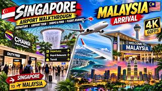 Singapore to Malaysia ✈️ Airport Walkthrough | Departure to Arrival | 4K 60FPS