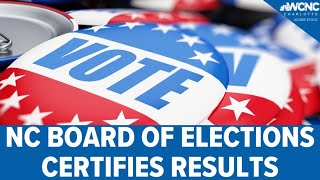 NC 2022 midterm election results certified