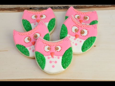 PRETTY WOODLAND OWL COOKIES, HANIELA'S