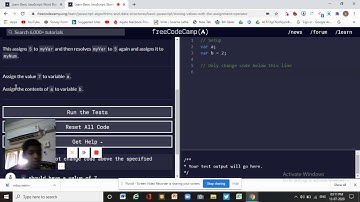 Learn Basic JavaScript  Storing Values with the Assignment Operator   freeCodeCamp org
