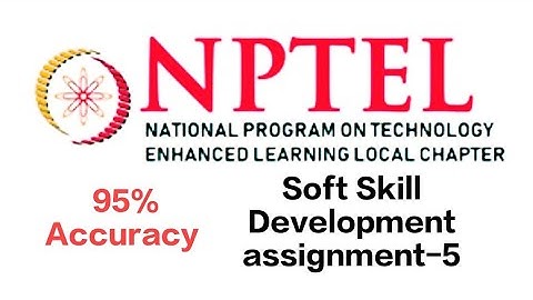 Soft Skill Development assignment-5 | week -5 assignment answer 2024 |#softskillsdevelopment #soft