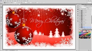 How to create a Christmas Background - Photoshop Tutorial - Timelaps -  YouTube