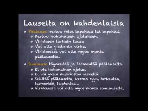 Video: Ero Lauseen Ja Lausunnon Välillä