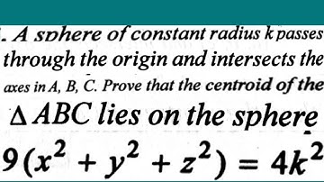 problem on centroid of triangle ABC in sphere @maths naresh eclass