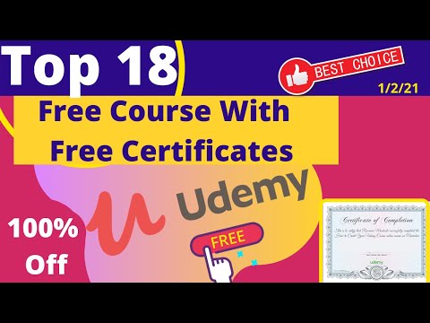 Udemy Top 18 Udemy Free Course With Free Certificate | Udemy 100% Off | Udemy Free Coupon