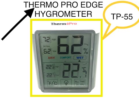 medical professional uses a thermometer and a hygrometer to show