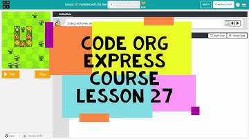 Code.org Lesson 27 - Code Org Express Course Lesson 27 Variables with the Bee
