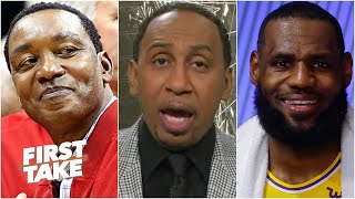 Stephen A. reacts to Isiah Thomas' 'blasphemous' comments about LeBron moving past MJ | First Take