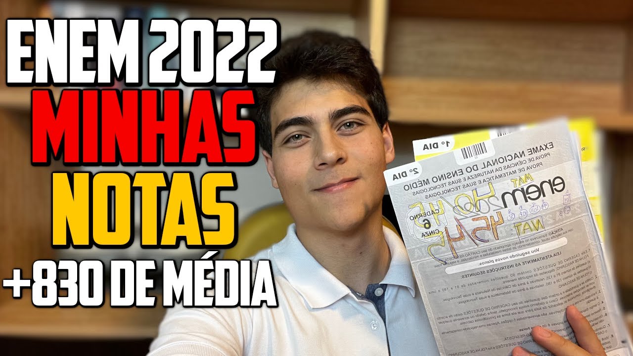 MINHAS NOTAS NO ENEM 2022 (+830 MÉDIA) 