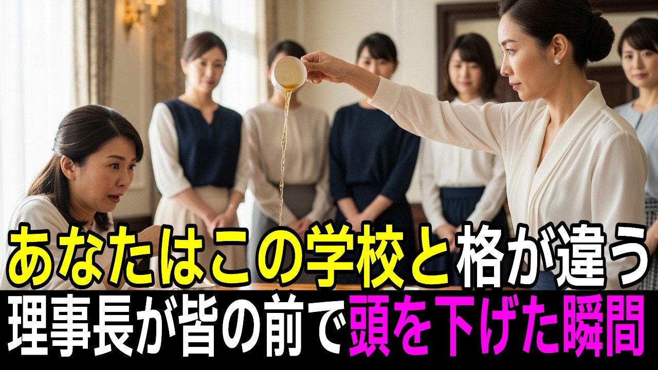 名門校の保護者会で「格が違う」と言われた主婦→ 理事長が頭を下げた瞬間