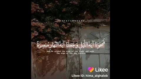 تلاوة رائعه وجعلنا الليل والنهار آيتين / صوت مبكي ما شاء الله تبارك الله