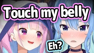 Aqua Makes Suisei Touch Her Belly IRL【Hololive】