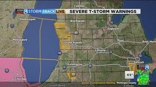 Thunderstorm warnings in Ottawa Muskegon counties