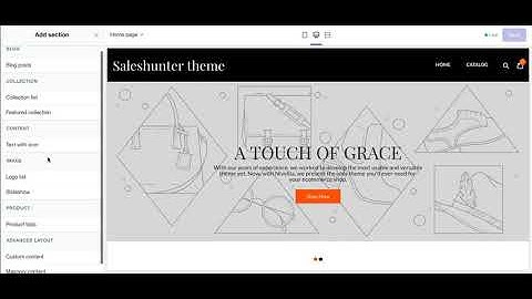 SalesHunter Shopify theme - Add section