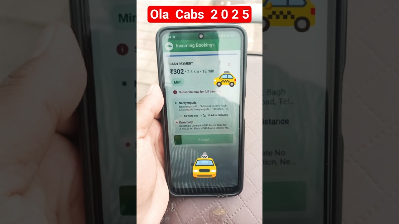 Ola Cab Booking Request 