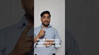 MSc Biotechnology admission in SPPU pune via GAT-B 2026