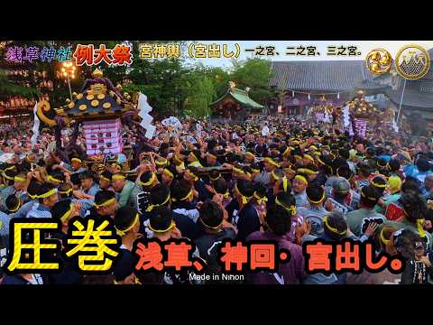 令和8年 三社祭 浅草神社 例大祭 本社神輿 宮出し｜浅草の魂が