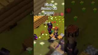 Finally Juodlow win 25000$ in Minecraft #minecraft #short #ytshorts
