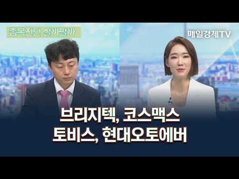 종목진단 살까말까 브리지텍 코스맥스 토비스 현대오토에버 종목진단 살까말까 매일경제TV 