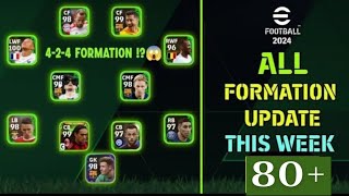 All Formations eFootball 2024 Mobile || Best formation In efootball 2024 ?