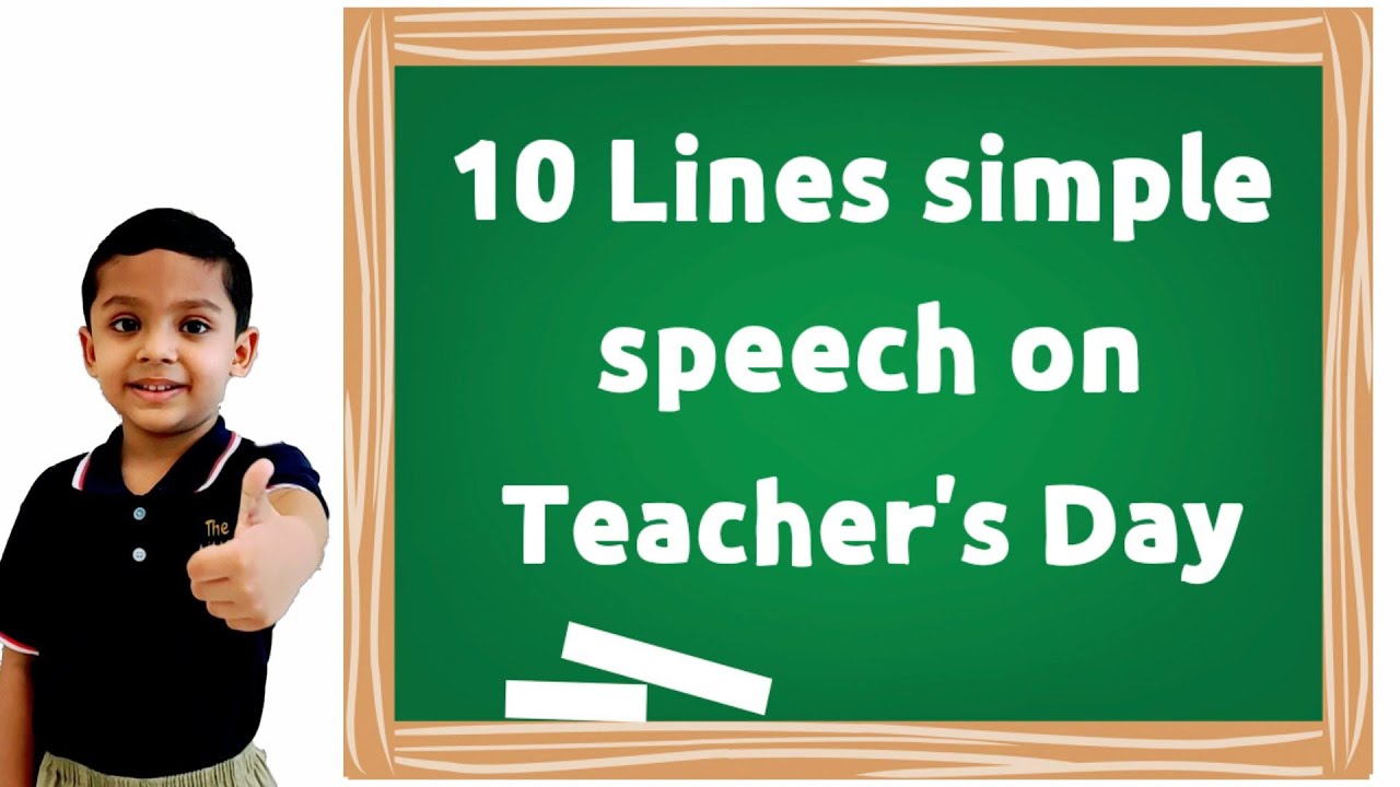 2 minute speech on teachers
