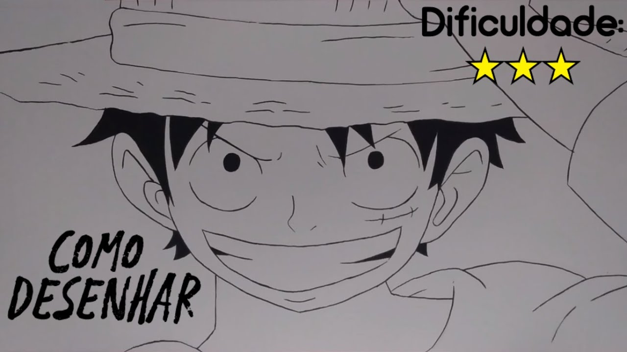 Tutorial Completo: Como Desenhar Monkey D. Luffy de One Piece Passo a Passo  - Designer and illustrator