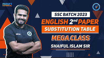 Substitution Table | SSC 2023 | English 2nd Paper | Fahad
