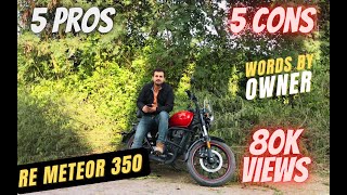 Honest PROs & CONs of RE Meteor350 🔥 Owner's 10000 Kms Experience 💥WATCH This Before Buying 😎🫵🏻