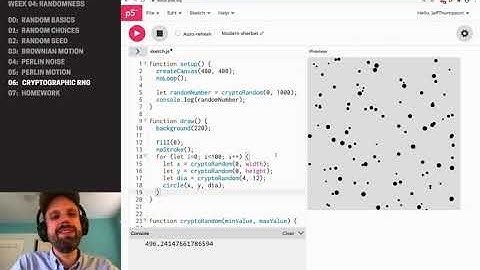 CP1: Randomness in P5JS – Cryptographically-Secure Random Numbers