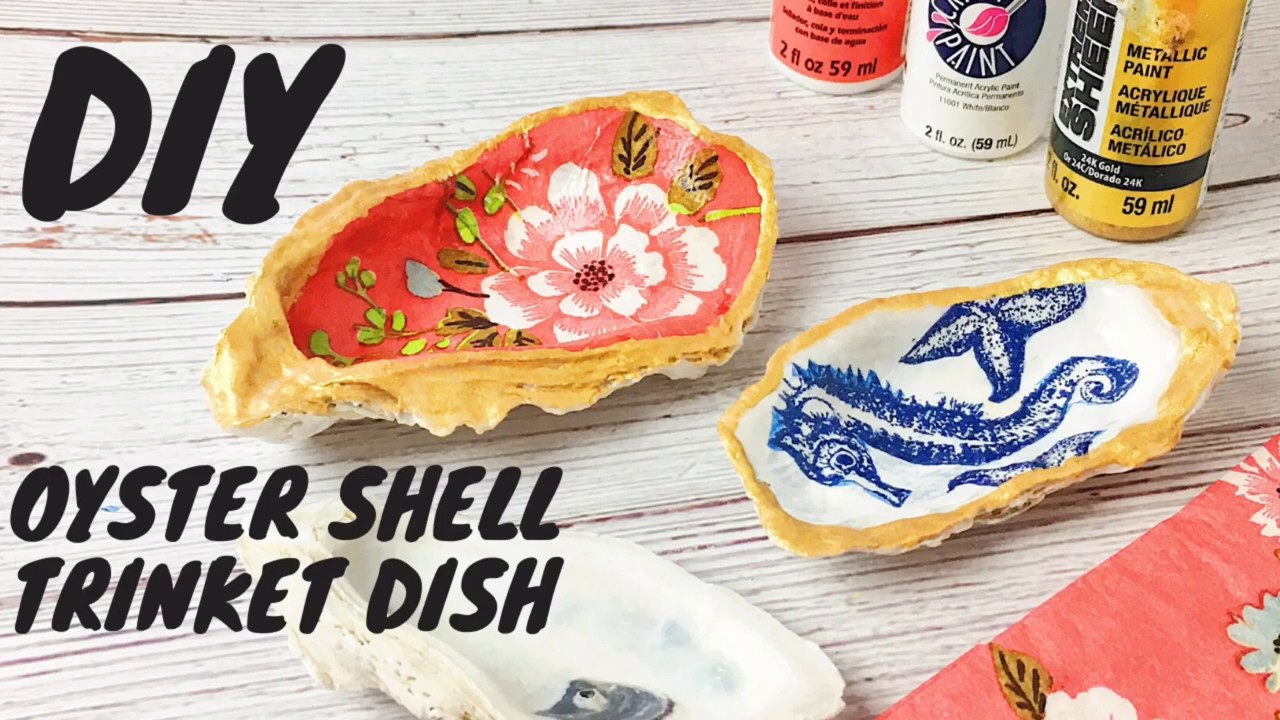 Oyster shell trinket dish tutorial 