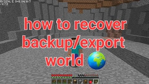 HOW TO RECOVER/EXPORT/BACKUP you