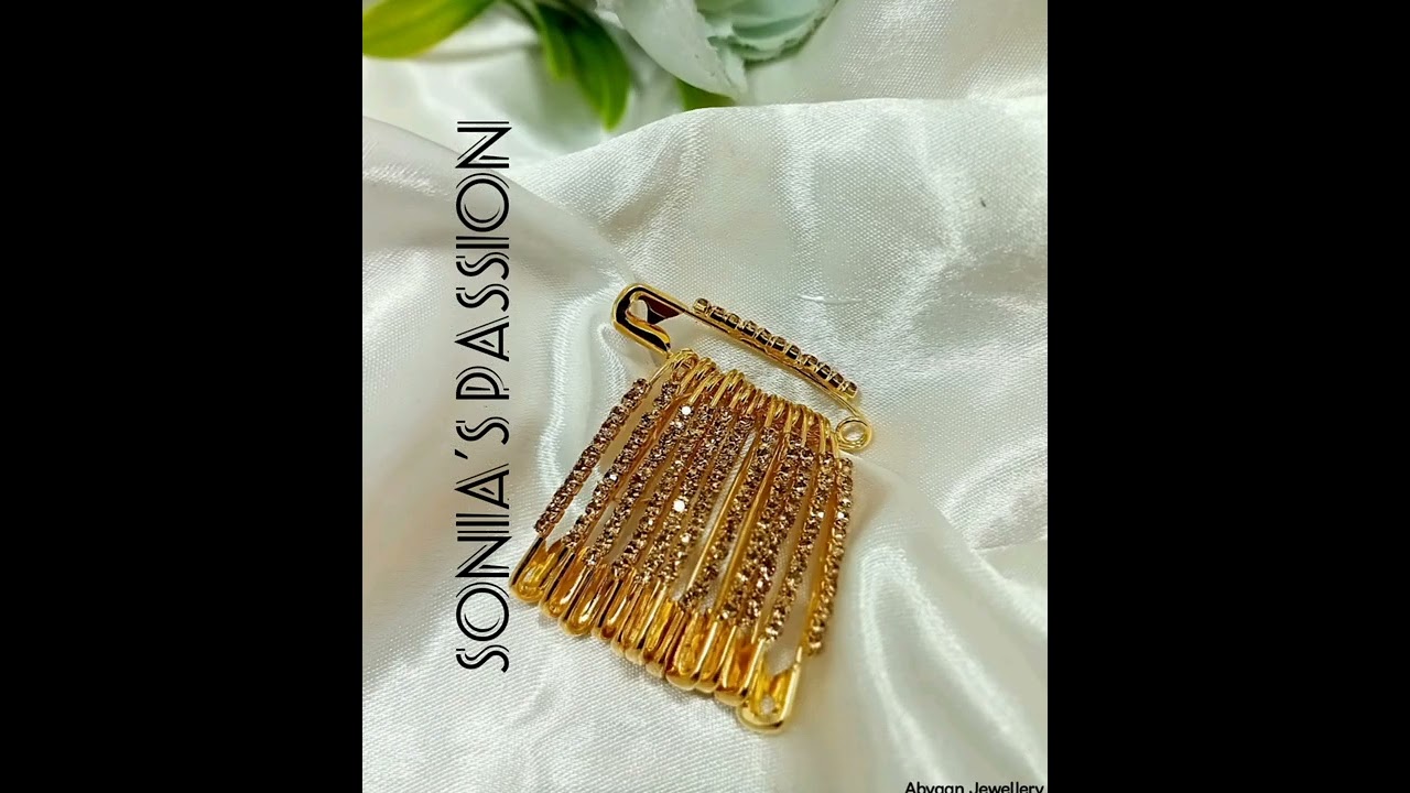 Fancy zircon Safety Pins || Sonia's Passion