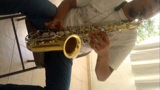 Video thumbnail of "Notas de sax con sostenidos."