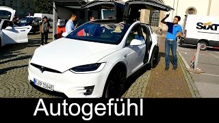 Tesla Model X SUV preview Exterior/Interior wing doors 7-Seater & 6-Seater