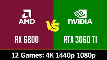 AMD Radeon RX 6800 vs nVidia GeForce RTX 3060 Ti - Gaming 1080p 1440p 4K (Ryzen 9 5950X)