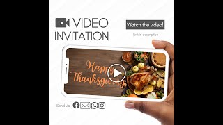 Friendsgiving Dinner Video Invitation
