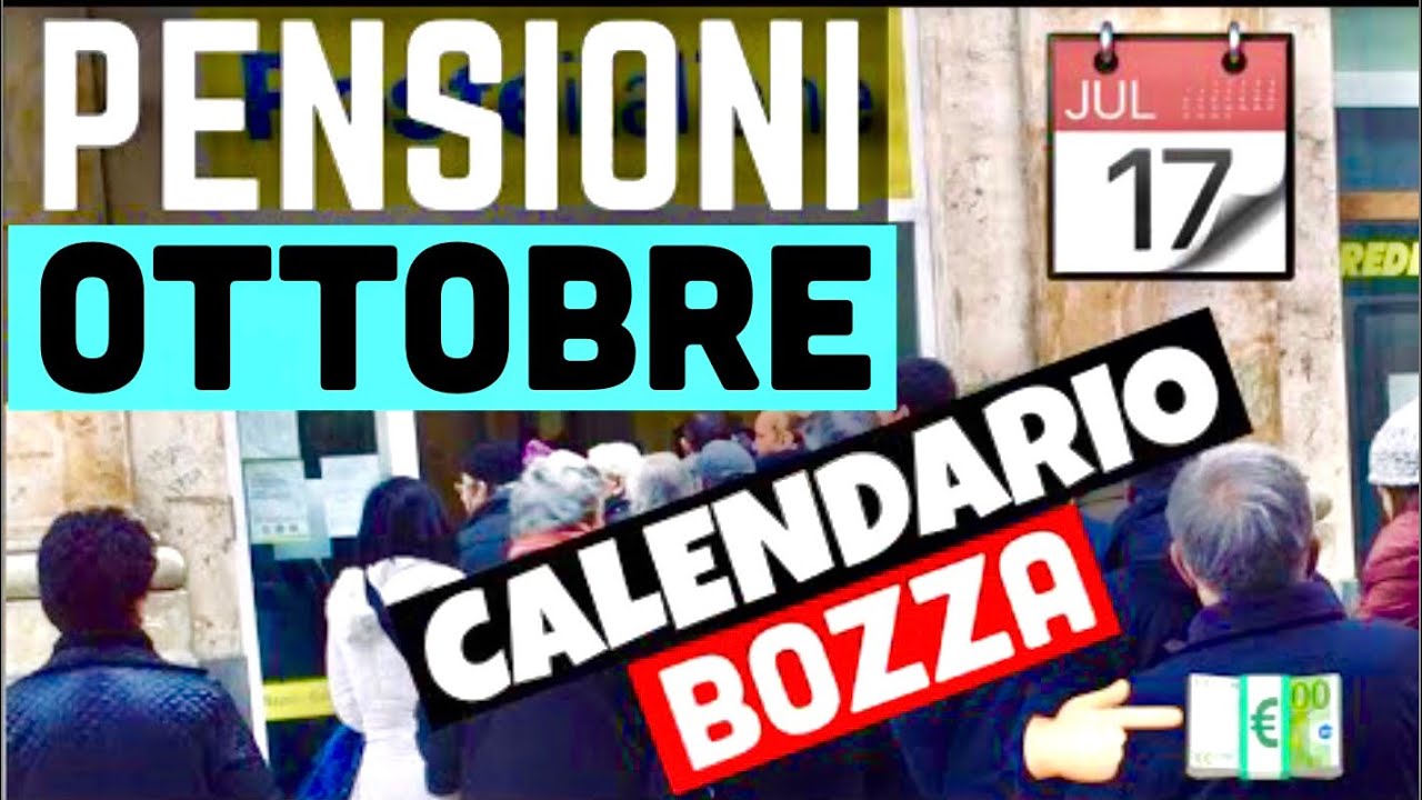 PAGAMENTO PENSIONI OTTOBRE ANTICIPATE 👉 ECCO LE DATE E LA BOZZA DEL